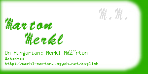 marton merkl business card